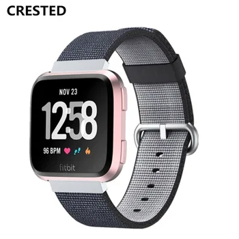 

Woven Nylon band for Fitbit Versa/versa 2/versa lite strap Wrist correa Watchband smart fitbitversa watch Accessories