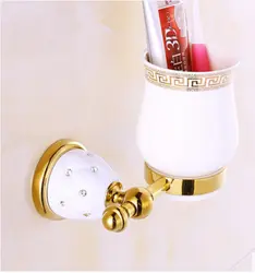 Новые поступления Золотой Кубок держатель Зубная щётка керамика держатель Чашки Европейский стиль сплошной духового шкафа стакан