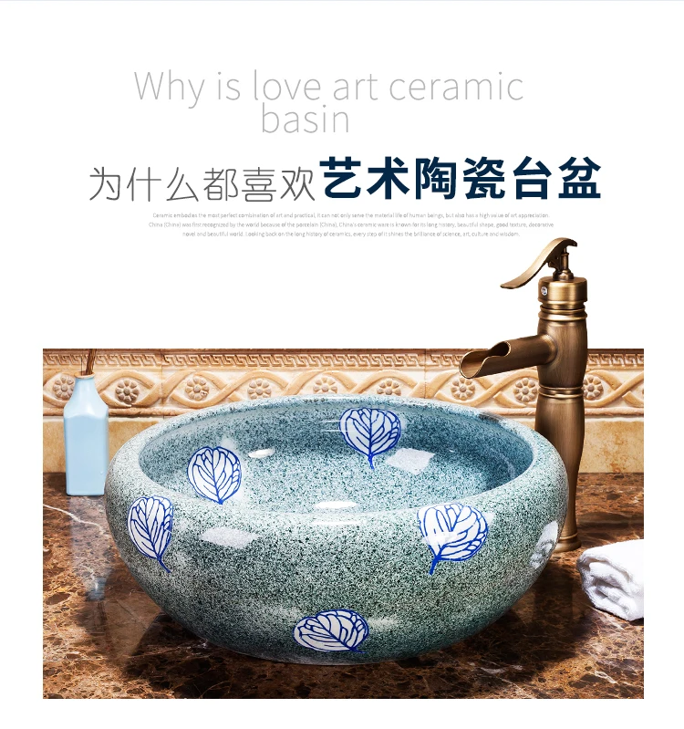 Handmade China Lavabo Washbasin bathroom sink bowl countertop Flower Shape Ceramic wash basin bathroom sink (3)