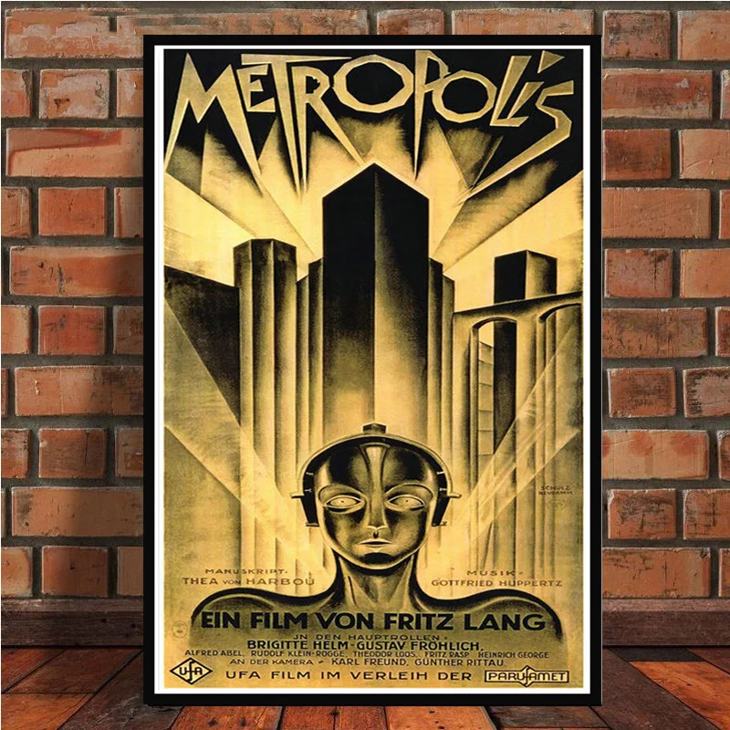 Retro Metropolis Germany Vintage Movie Film Fritz Lang Poster Wall Art Picture Posters and Print Canvas Painting Room Home Decor - Color: 0012