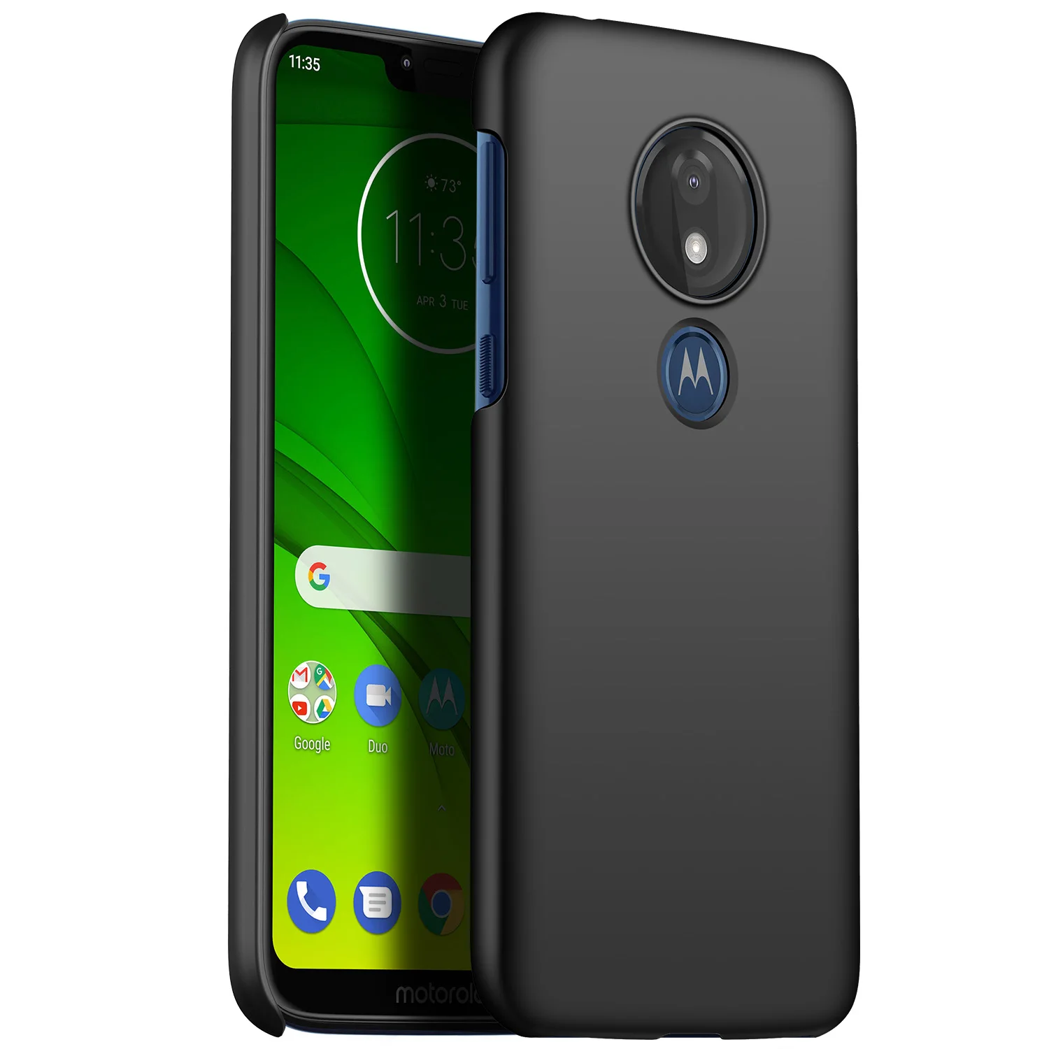 Для moto rola moto G7 power чехол роскошный высококачественный Жесткий ПК Тонкий матовый защитный чехол на заднюю панель для moto g7 power shell - Цвет: Smooth black