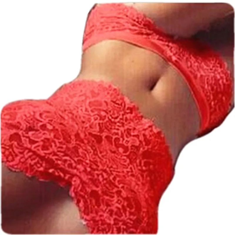 

2017 New Sexy Women Lace Tube Top Briefs Underwear Set Club Erotic Lingerie Women's Underwear Night Pajamas Sleepwear Nightshirt