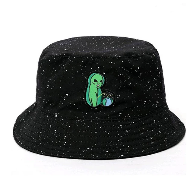 Double-Side Funny Hat Alien Bucket Hats For Women Men Fishing Hat Sunscreen  fisherman hat Embroidery Bucket Hats панама женская - AliExpress