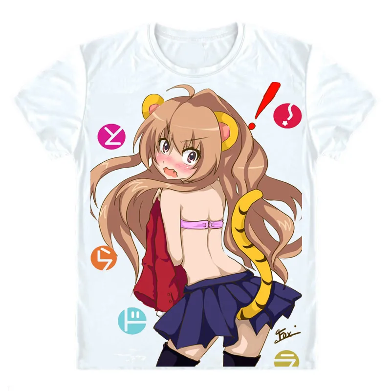 Мое Аниме Toradora! Футболки разных стилей рубашки с коротким рукавом топ тигром нори