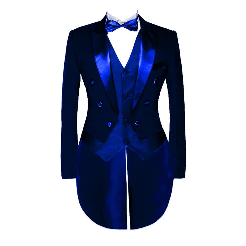 Anna Magnan Luxury Wedding Formal Mens Dress Suits Long Tail Tuxedos Blazer Coats Pants 4 Pieces