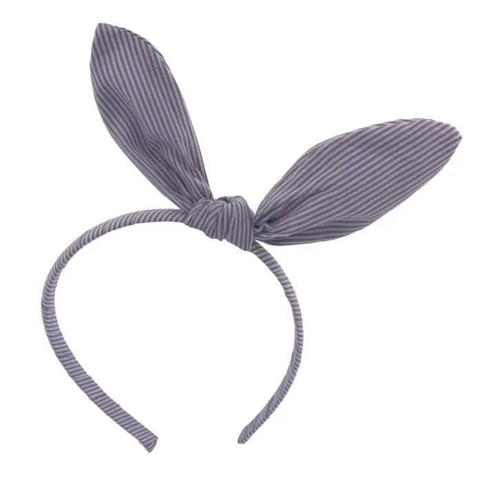 Кролик девушка ткань ободок с бантиком повязки для волос с заячьими ушками обруч для волос Бутик тиара банты аксессуары для волос Головные уборы - Цвет: Stripe-009