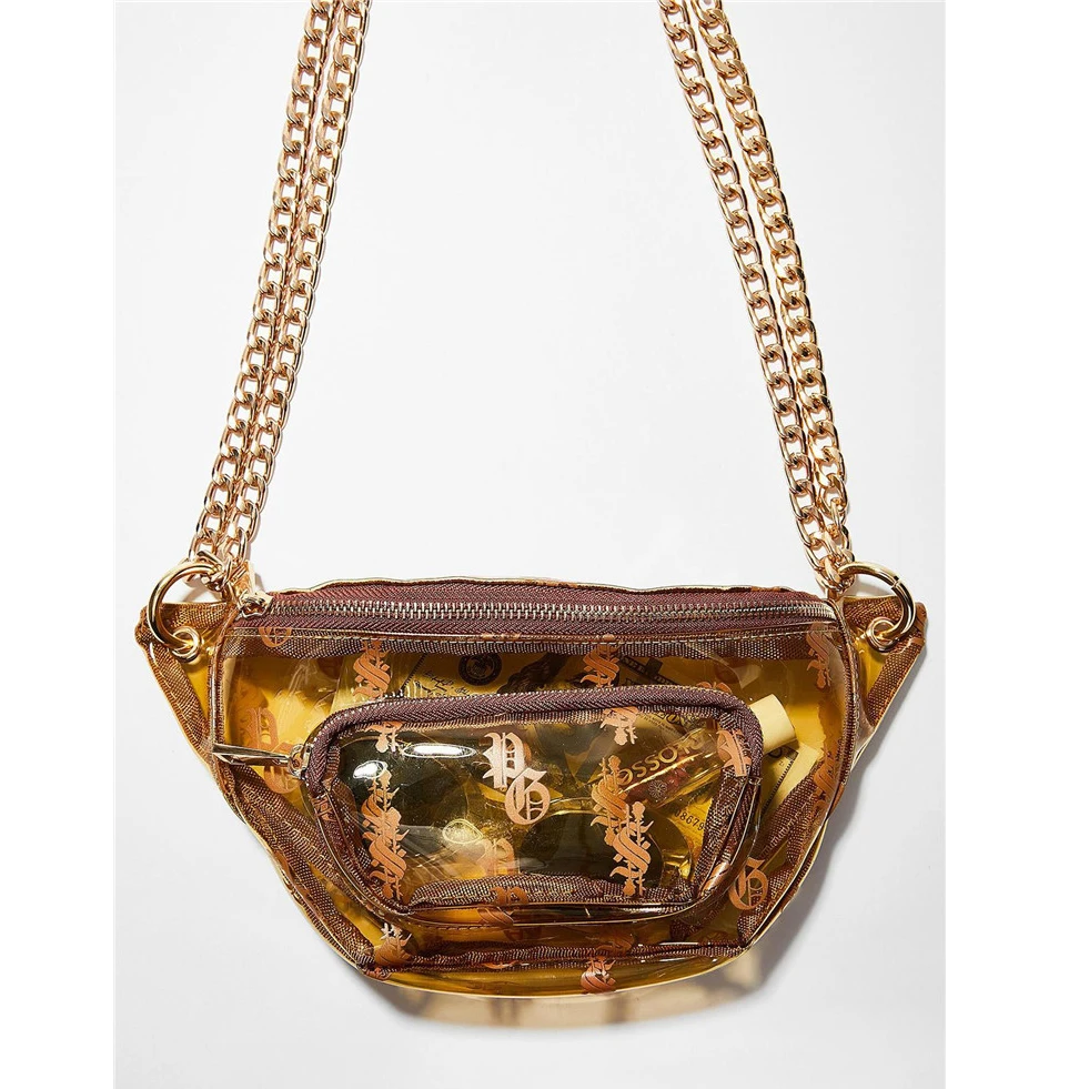 Milk bear Мода стиль кожаная сумка ПВХ поясные сумки цепь декоративный ремень поясная сумка для телефона Женская поясная сумка
