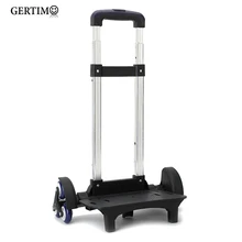 Children 2/6 Wheels Expandable Rod Aluminum alloy Pull Rod Bracket Roll Cart Kid Trolley For Backpack And School Bag Luggage bag
