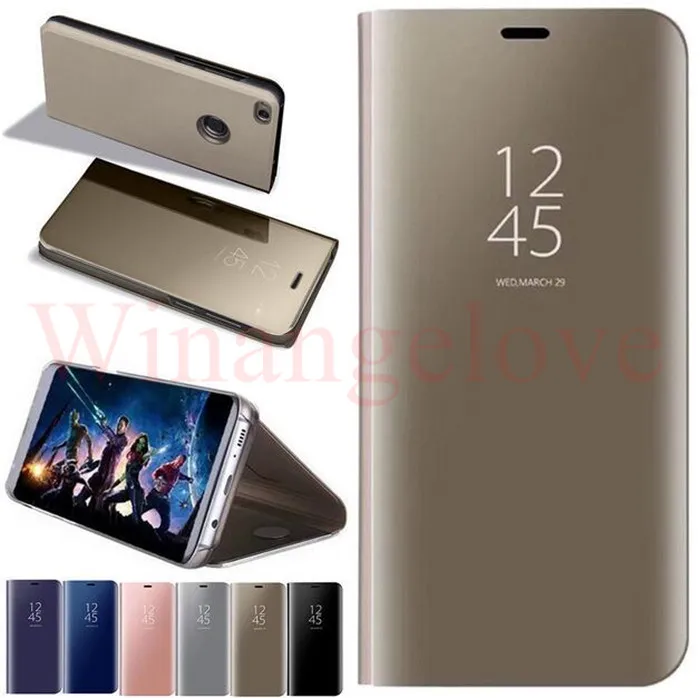Smart mirror flip clear view case cover for huawei mate 10 pro p10 lite