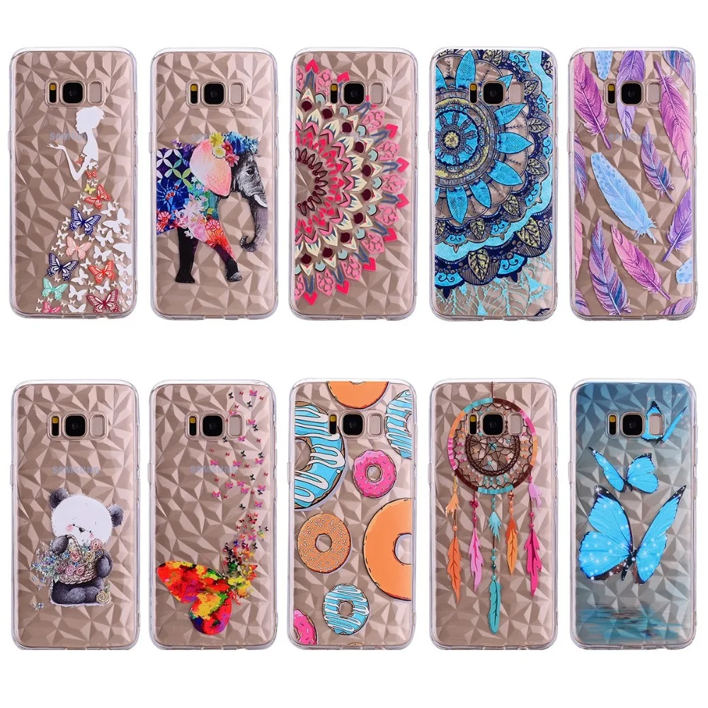 

Geometric 3D Diamond Rhombus Soft TPU Cover Case for Samsung Galaxy S8 S9 Plus J3 J5 J7 2016 2017 J2 Pro J4 J6 A6 Plus 2018