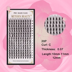 METESEN BEAUTY 20D premade volume fans 16rows russian eyelash extensions hand made natural black C curl new make up eyelashes METESEN BEAUTY 20D premade volume fans 16rows russian eyelash extensions hand made natural black C curl new make up eyelashes