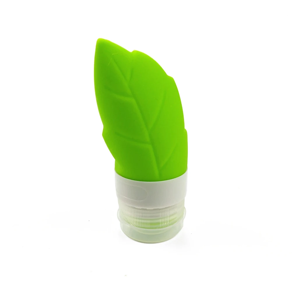 1pc Leaf Shape Portable Travel Bottle Soap Dispensers Silicone Bottles