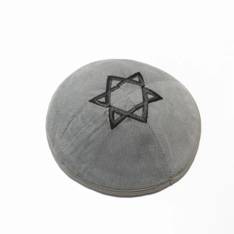 Однотонная бархатная еврейская Кепка Kippot высокого качества Skullies Beanies еврейская Кепка