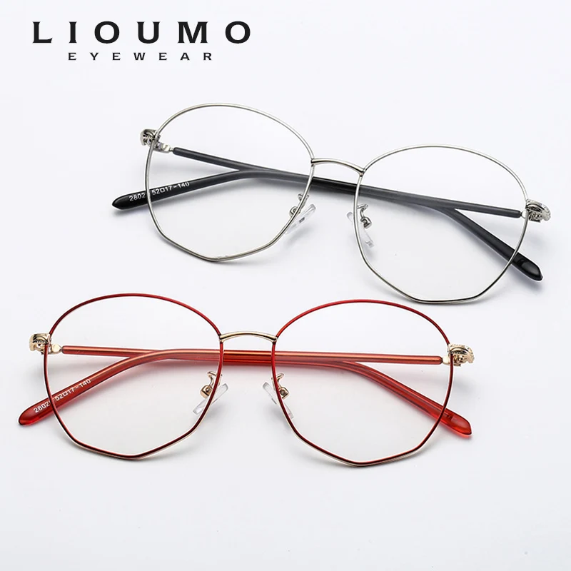 2019 High Quality Hexagon Titanium Alloy Glasses Frame Women Men