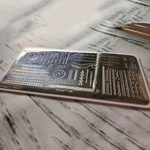Cadena de Metal de 12,5x6,5 CM, serie Punk, placas de estampado para manicura, YICAI-39, plantilla para uñas, plantillas de Arte de uñas, 1 Uds., #39