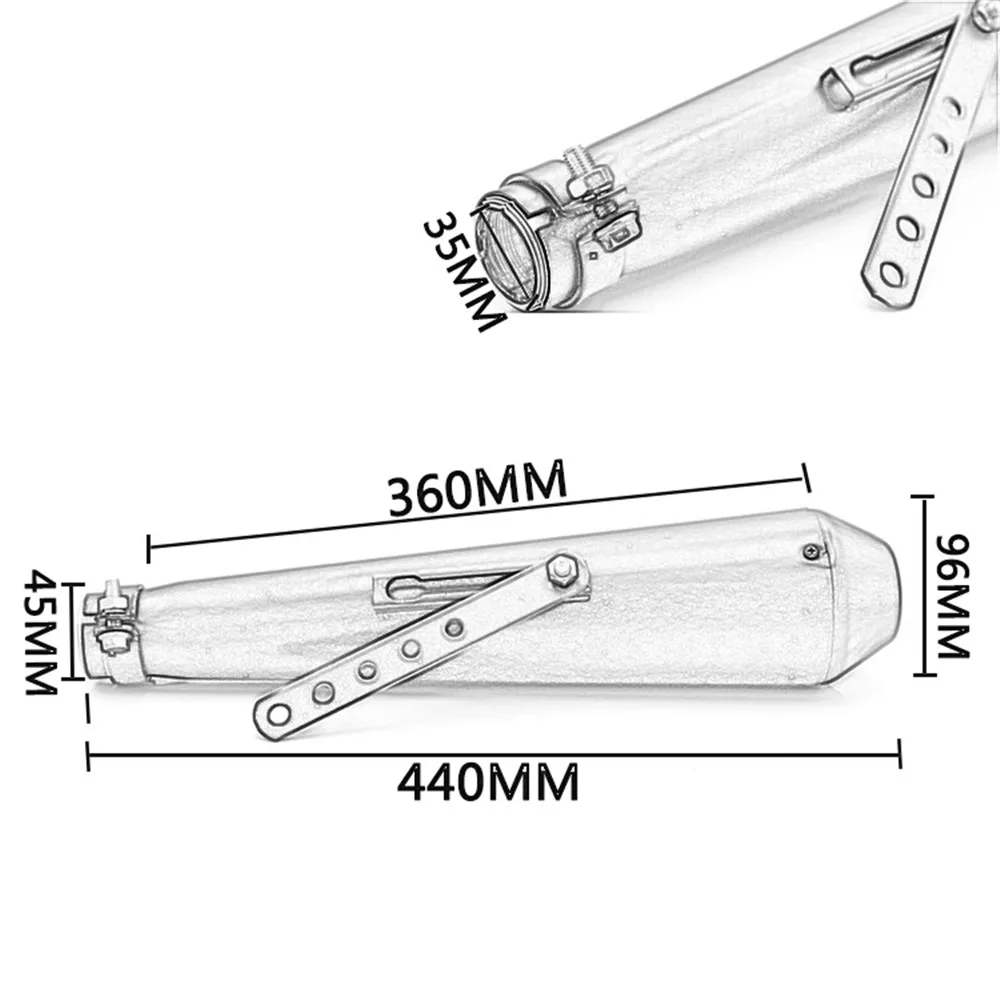 Универсальный 35-43 мм мотоциклетный глушитель Ретро вертикальный задний Чехол для выхлопной трубы для Harley GY6 CBR CBR125 CB