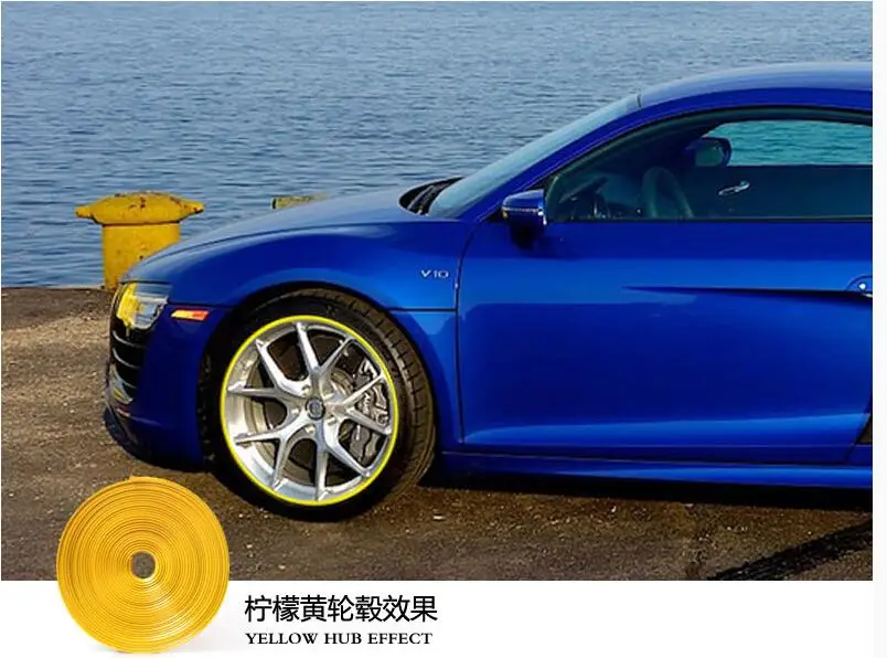 

8M/lot Car Wheel Hub Tire Strip Sticker for subaru Legacy impreza forester xv trezia BRZ wrx levorg Outback 2008 2009 2010 2011