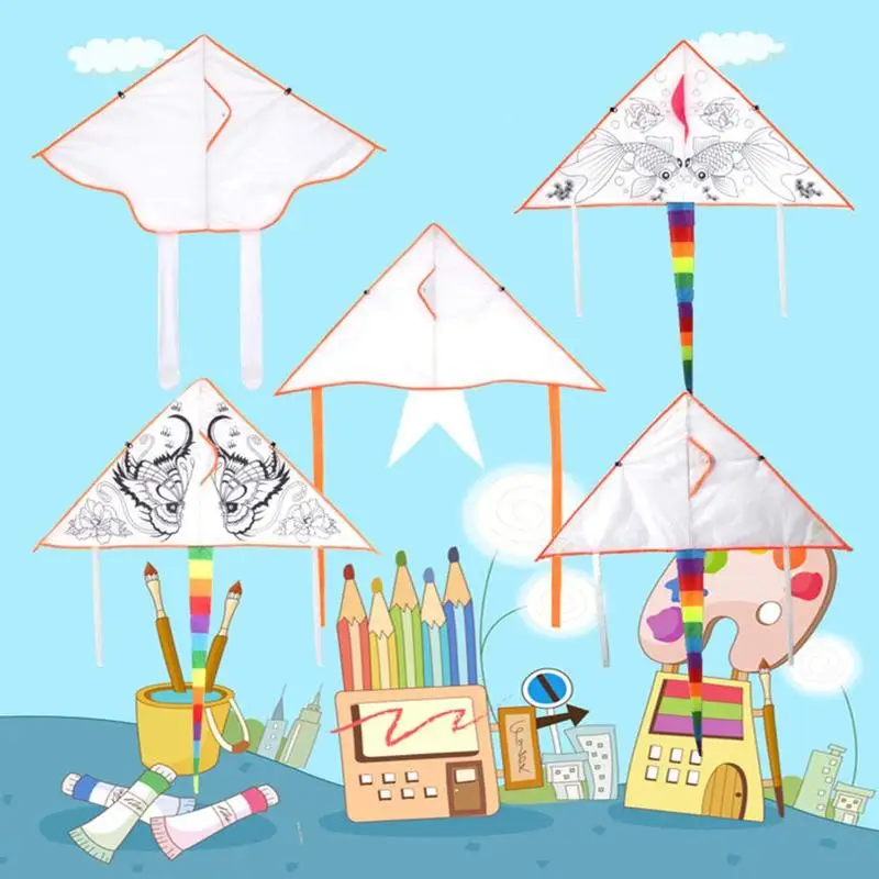 

diy children's graffiti blank triangle kite filled kite