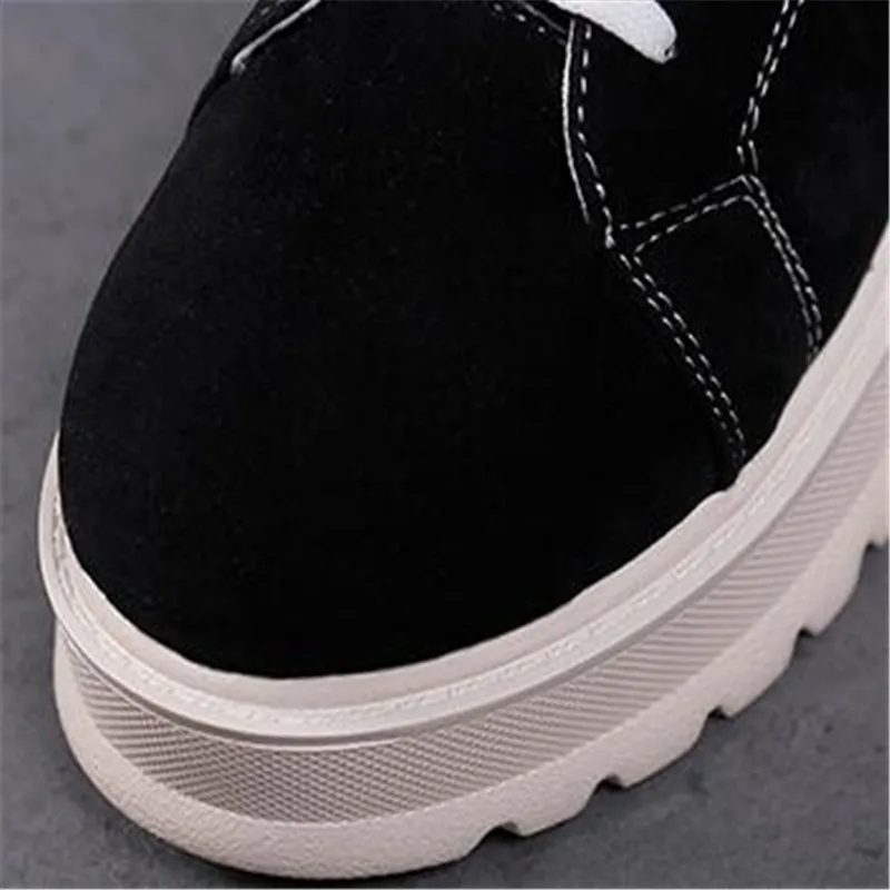 Женские замшевые криперы FeiYiTu черные красные коричневые повседневные туфли на