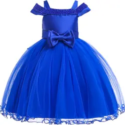 Нарядное платье для маленьких девочек Дети Принцесса вышивки вечернее платье для выпускного вечера Свадьба День рождения; Рождественская