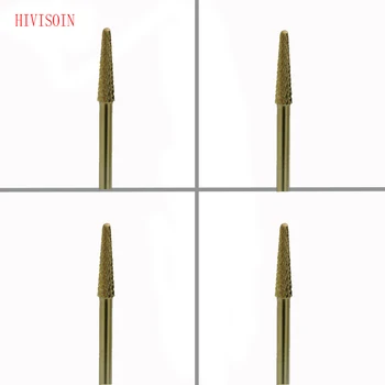 

HIVISOIN Carbide Nail Drill Bit - Small Cone Bit F (Gold) (60090090)