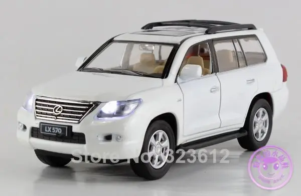 NEW Free shipping 1:32 Lexus LX570 Alloy Diecast Vehicle Car Model Toy Collecion White Sound&ampLight B2112 |