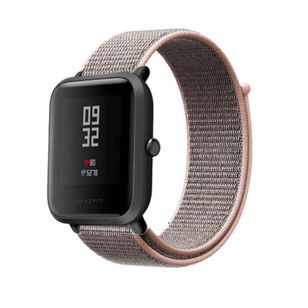 20 мм нейлоновый ремешок для часов Amazfit Bip, сменный ремешок для Xiaomi Huami Amazfit Bip, Молодежный браслет, тканый нейлоновый ремешок