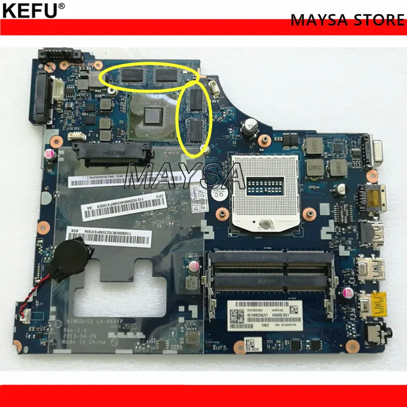 Материнская плата для ноутбука Lenovo G510 VIWGQ/GS LA 9641P HM87 PGA947 DDR3L HD8750M 2 Гб 100%