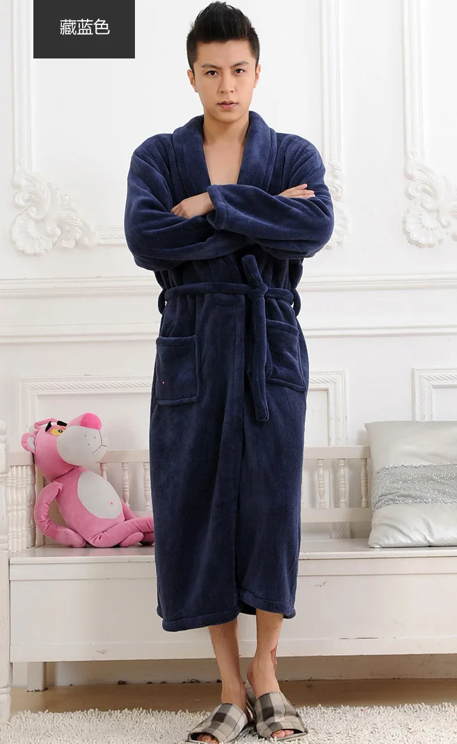 Billige 2019 Winter Herbst dicke flanell männer frauen Bad Roben herren homewear männlichen nachtwäsche lounges pyjamas pyjamas