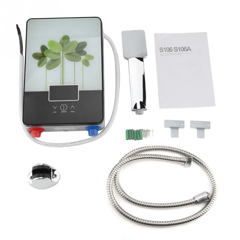 Buy 220V 6500W Green Leaves Style Tankless Instant