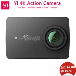 Международный для Xiaomi YI 4 к действие камера xiaoyi Спорт К/30 2,19 "дистанционное управление HD IMX377 12MP 155 градусов EIS LDC