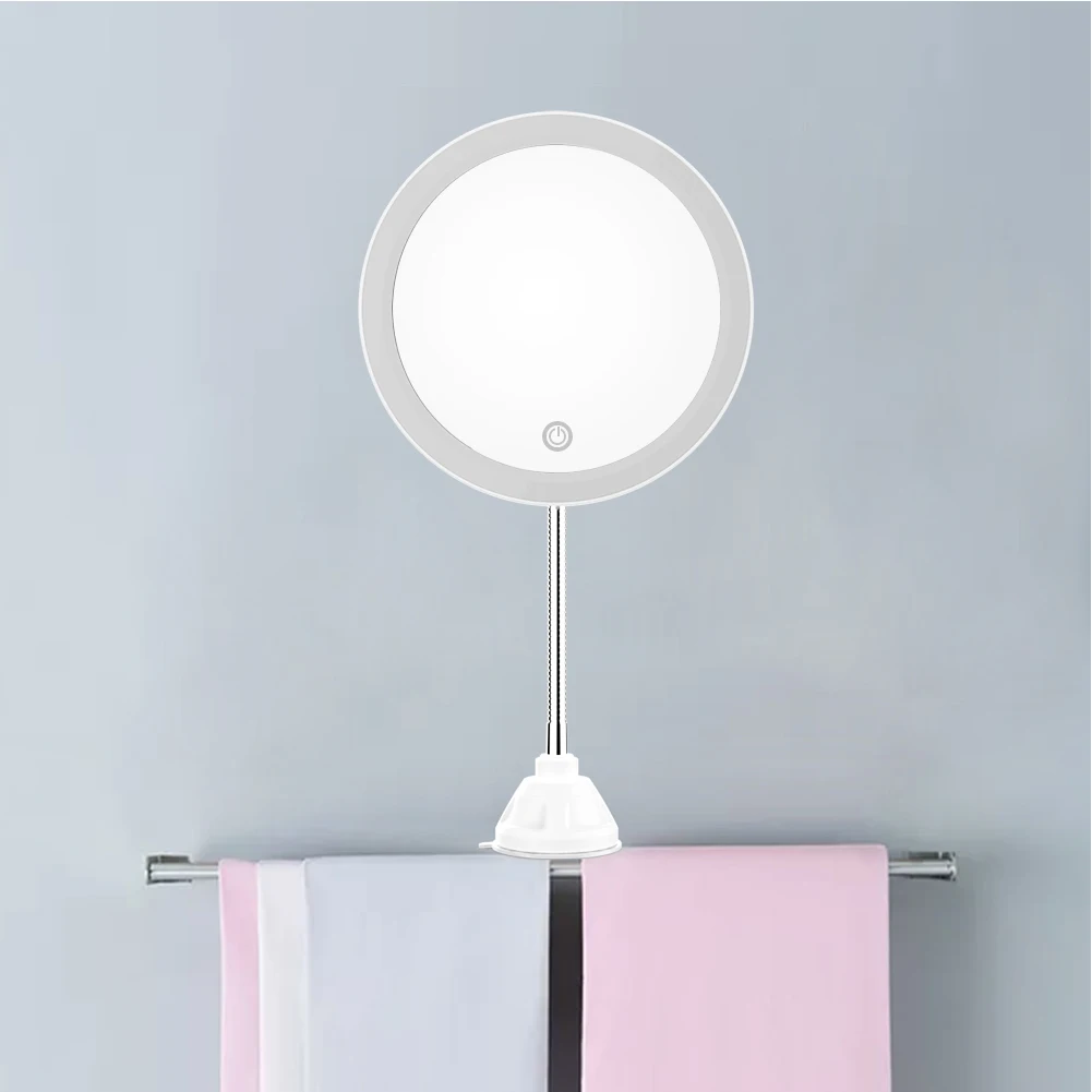 Светодиодный зеркало для макияжа 10x Mag Flexi с гибкой шее Vanity Ванная комната зеркальный стол стола столешницу яркий регулируемый кабель USB
