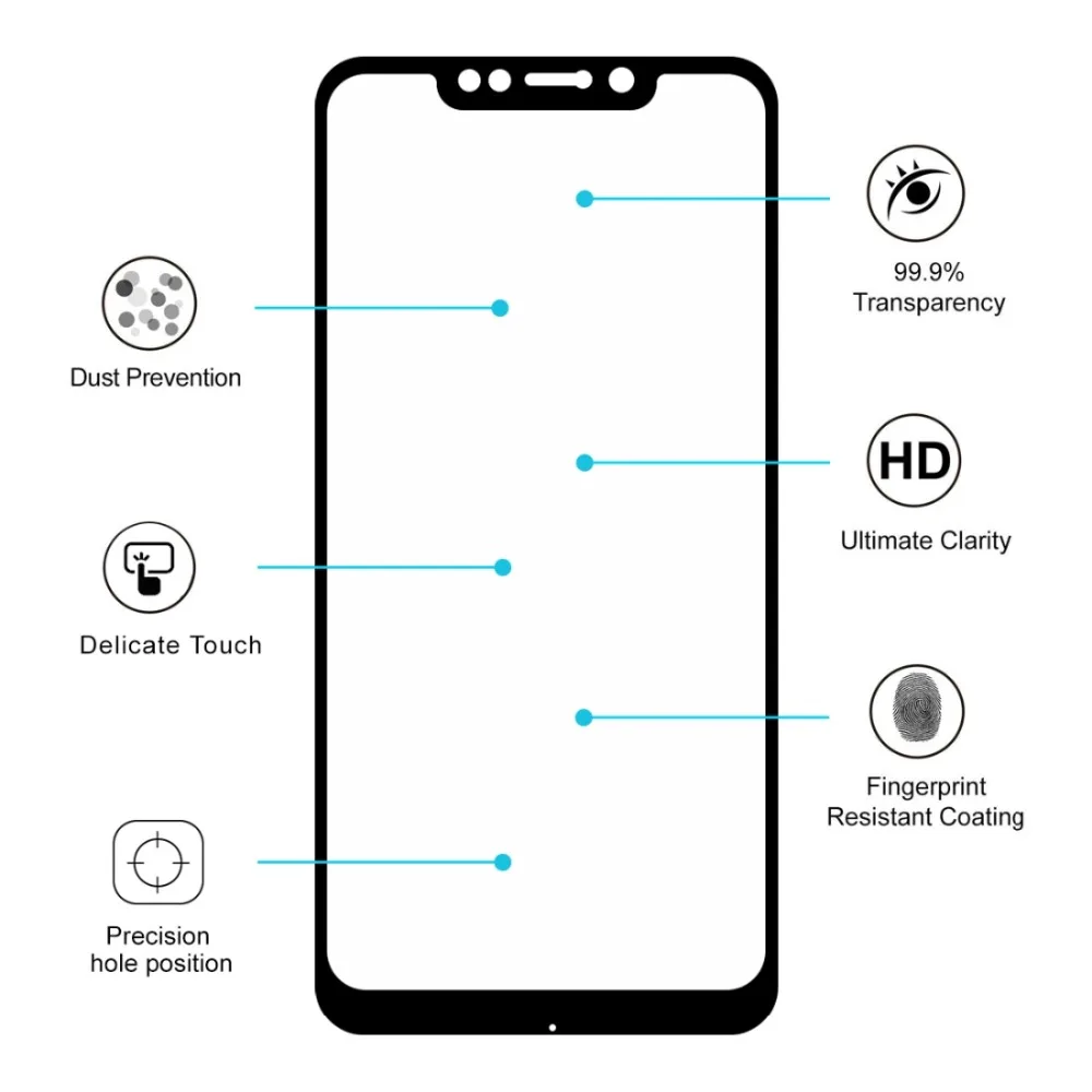 ENKAY Hat prince для Xiaomi Pocophone F1 полностью клеящаяся защитная пленка из закаленного