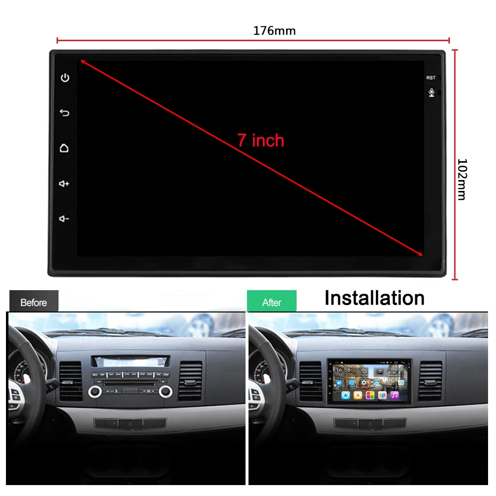 Panlelo S6 2 Din Car Stereo Android 8.1 7 Inch Quad Core 2 din Head Unit GPS Navigation Audio Radio