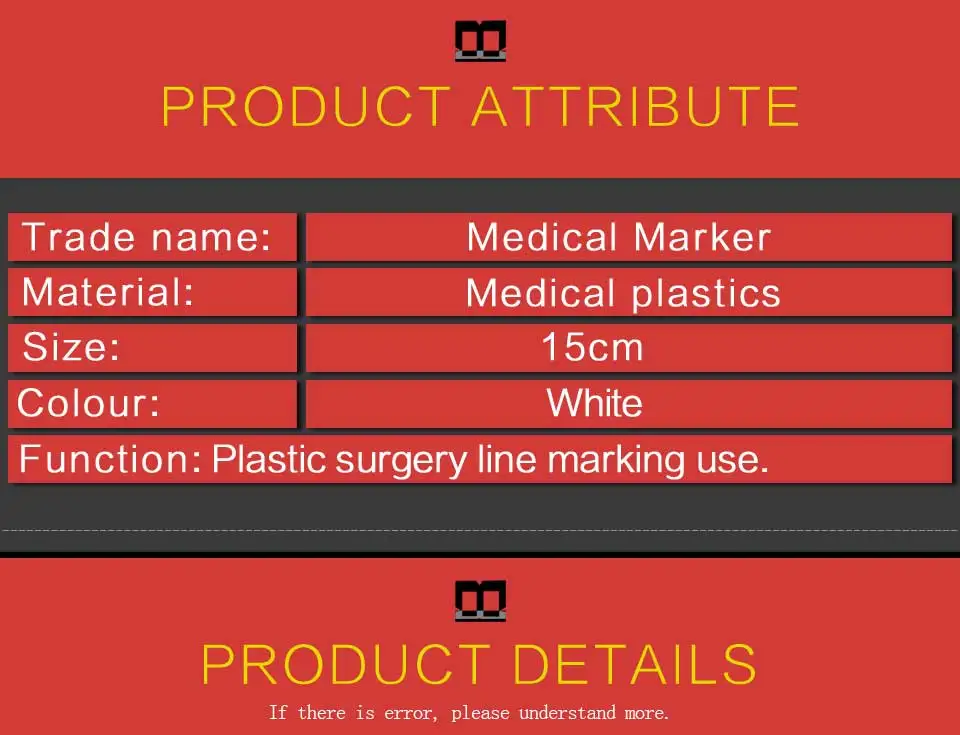 Медицинский маркер пластиковый s косметический и пластической хирургии инструменты маркировочная ручка с линия резьба двойной белый наконечник