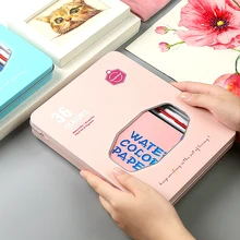 Водостойкий твердый 36 цветной набор для рисования 24 ручная роспись цветной порошок железный ящик для начинающих инструмент для рисования