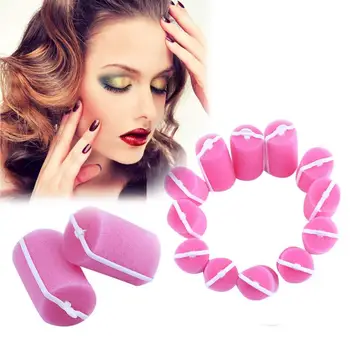 

6/12Pcs DIY Big Wave Sponge Hair Curl Maker Hair Styling Curler Roller HomeFoam Roller Natural Beauty Hair Tool Hair Salon