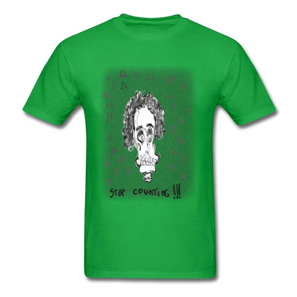Casual SKULL Round Neck Tshirts VALENTINE DAY Tops Shirts Short Sleeve for Men High Quality 100% Cotton Family T-shirts SKULL green