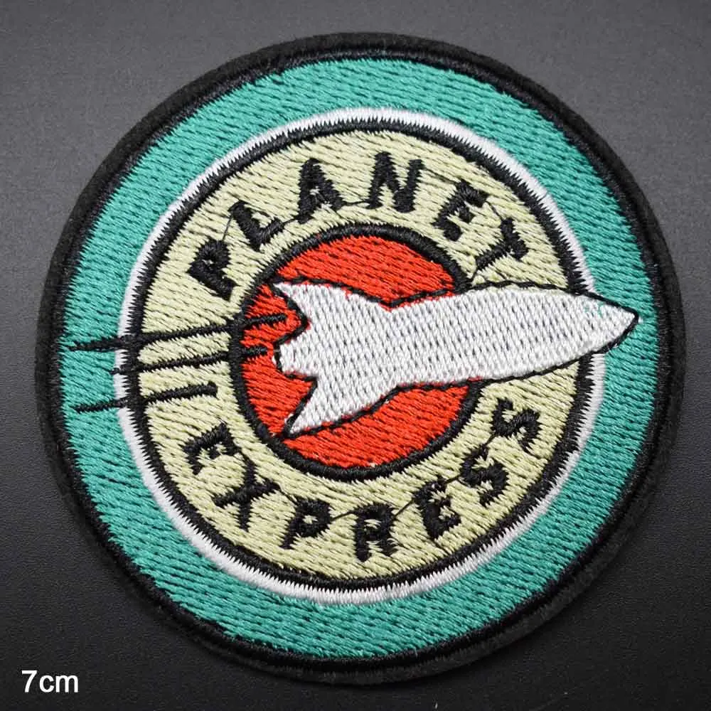 

Planet Express Space Iron on Lovely Embroidered Cloth Patch For Girls Boys Clothes Stickers Apparel Garment
