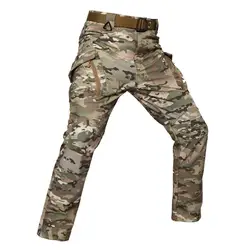 S-5XL зимние тактические мягкие оболочки флисовые брюки военные мужские брюки карго непромокаемые теплые брюки мужские боевая группа