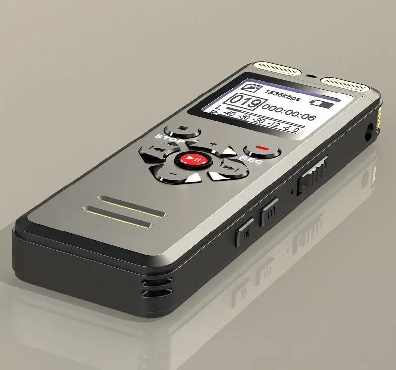 ixe Digital Voice Recorder 8GB 1,536Kbps Voice Recording Device with Double Microphone MP3 Player TF Card to 64GB
