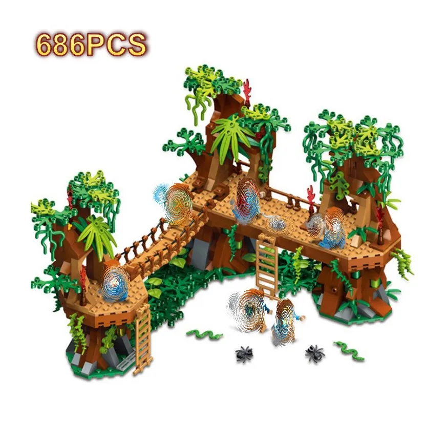 

DIY Assemble Minecraftinglys Forest Model conmpatible legoed Building Blocks Toys Educational Model Bricks Toys Gifts