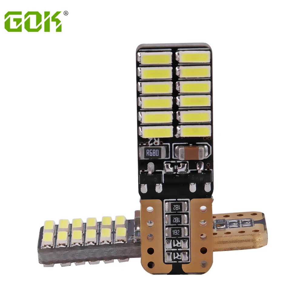 Оптовая продажа светодиодная лампа T10 194 canbus t10 24SMD 4014 автомобильная сигнальная