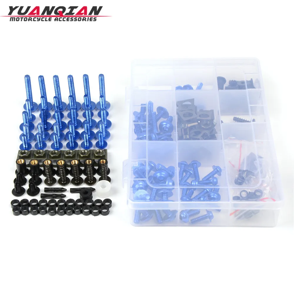 YUANQIAN Motorcycle Fairing Bolts Screw Aluminum Screw Spring Bolts For KTM Yamaha Kawasaki Honda Suzuki Ducati Aprilia BMW