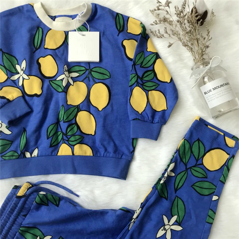 

EnkeliBB 2018 Fashion Brand Boys Sweatshirt Kids Autumn Clothes Toddler Boy Lemon Pattern Sweatshirts Mini Rod*** Child Tops