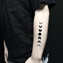 Водонепроницаемый Временные татуировки Стикеры Прохладный лунное затмение временная татуировка флэш-тату стопы рука шеи Body Art для девушек и мужчин Для женщин