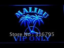495 VIP Только Malibu пивной бар светодиодный неоновые световые знаки с переключателем вкл/выкл 20 + цвета 5 размеров на выбор