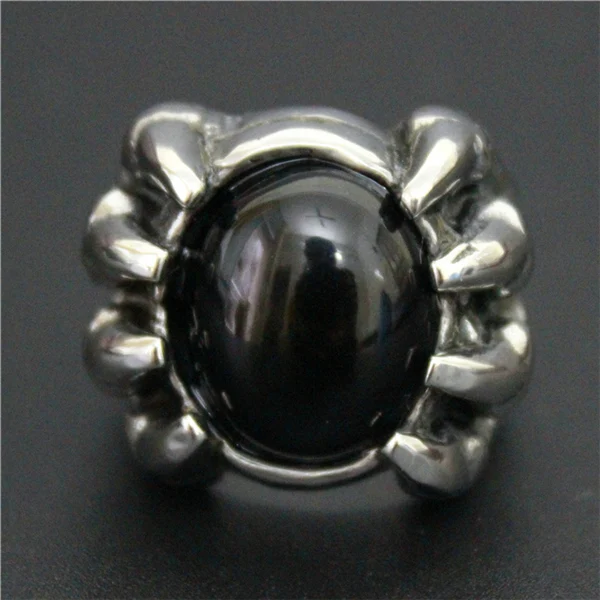 Fashion Ring Cool Design Biker Dragon Claws Black Stone 316L Stainless Steel Wholesale Price | Украшения и аксессуары