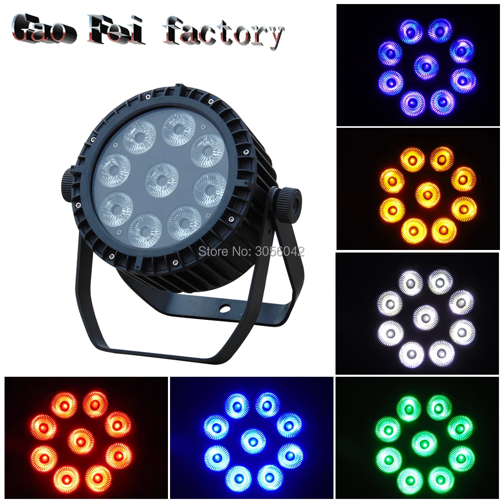

Led Par 9x18W RGBWA UV 6IN1 Waterproof slim Par Can