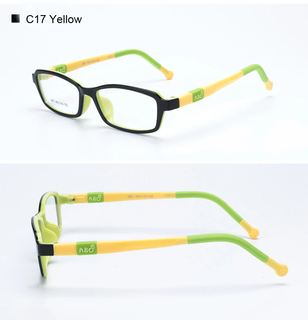 Очки оправы светильник с памятью Tr90 студенческие очки мягкие детские оптические очки BSX967 могут быть оснащены линзами для близорукости